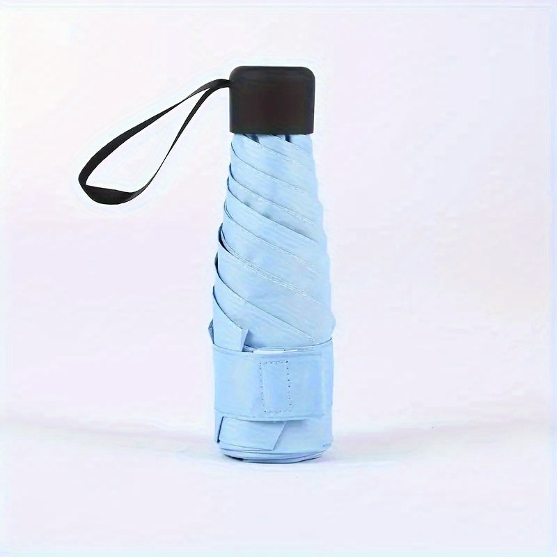 Ultra-small and Miniature Ladies' Umbrella, Pocket-sized Umbrella About the Size of a Mobile Phone, Easy to Carry for Outings, Lightweight, Compact, Cute, and Stylish, a Foldable Small Umbrella, Sun Umbrella
