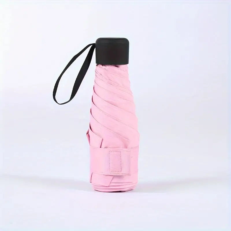 Ultra-small and Miniature Ladies' Umbrella, Pocket-sized Umbrella About the Size of a Mobile Phone, Easy to Carry for Outings, Lightweight, Compact, Cute, and Stylish, a Foldable Small Umbrella, Sun Umbrella