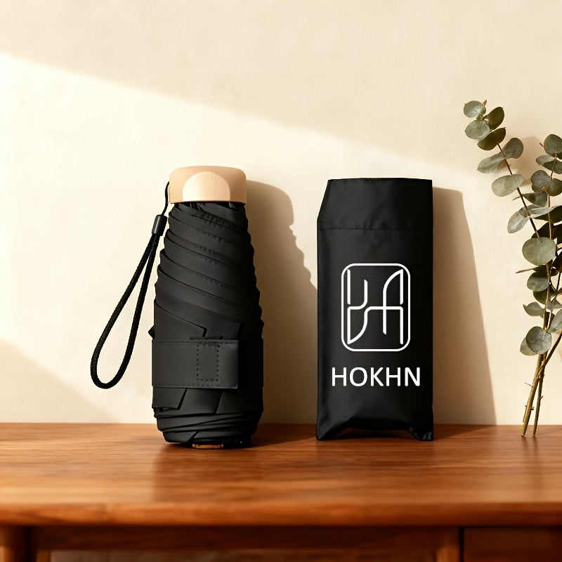 [Mini Folding Umbrella] Compact 6-Stick Bone Mini Folding Umbrella - Lightweight And Durable Handle And Frame, Manual Open/Close, Fashionable Portable, Suitable for Sun And Rain, Available in Pink, Blue, White, Gray, Cute Umbrella