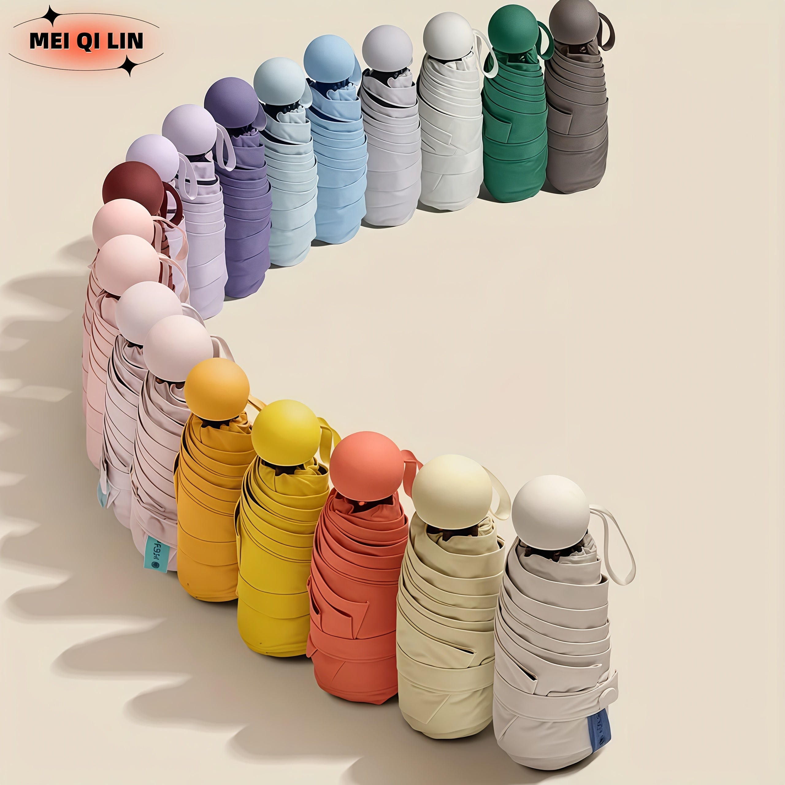 Compact Umbrella - Offers Shielding, Lightweight Collapsible Structure, 6-Ribbed Sturdy Frame, Manual Operation, A Must-Have for Travel And Outdoor Adventures, Adorable And Stylish Present, Resilient Canvas Cover