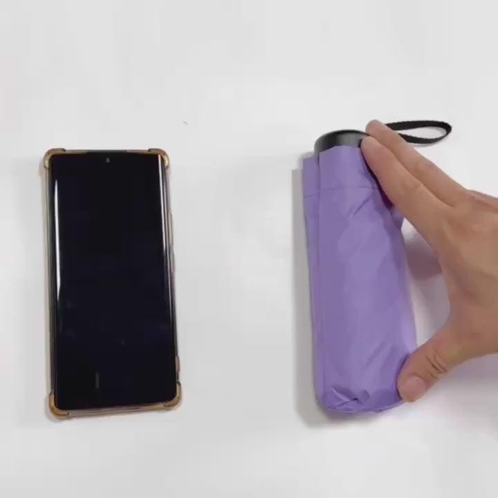 Ultra-small and Miniature Ladies' Umbrella, Pocket-sized Umbrella About the Size of a Mobile Phone, Easy to Carry for Outings, Lightweight, Compact, Cute, and Stylish, a Foldable Small Umbrella, Sun Umbrella